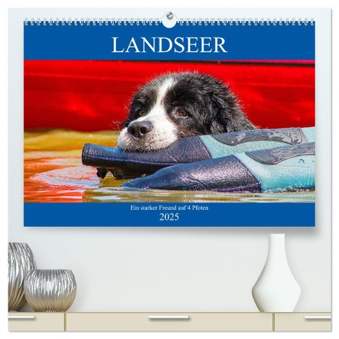 Landseer - Ein starker Freund auf 4 Pfoten (hochwertiger Premium Wandkalender 2025 DIN A2 quer), Kunstdruck in Hochglanz - Sigrid Starick
