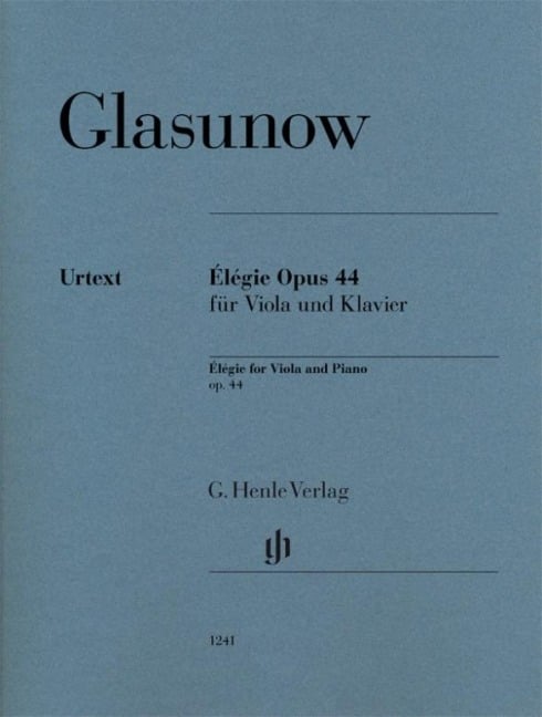 Élégie op 44 für Viola und Klavier - Alexander Glasunow