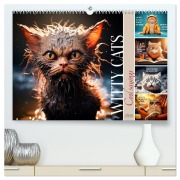 WITTY CATS Cool sayings (High Quality Premium Wall Calendar 2026 DIN A2 landscape),CALVENDO 12 Month Wall Calendar - Melanie Viola