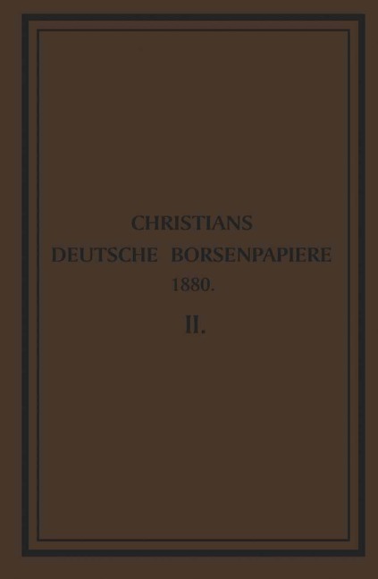 Deutsche Börsenpapiere - Friedrich Wilhelm Christians