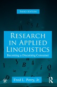 Cover-Bild zum Titel 'Research in Applied Linguistics' von 'Fred L. Perry Jr.'