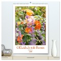 Glücklich mit Rosen (hochwertiger Premium Wandkalender 2024 DIN A2 hoch), Kunstdruck in Hochglanz - Gisela Kruse