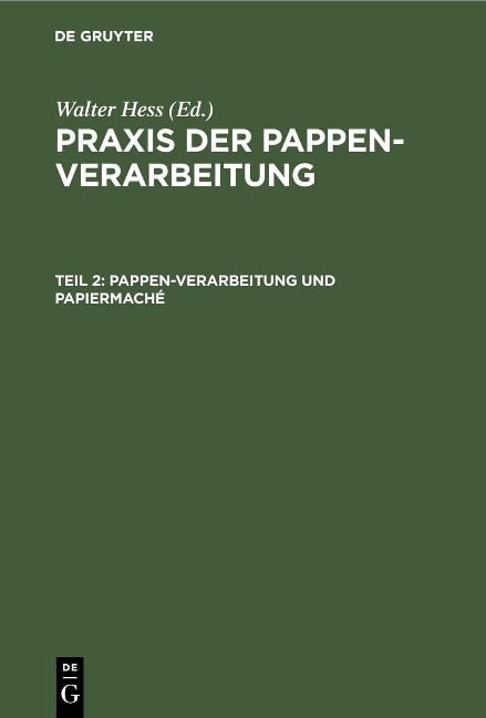Pappen-Verarbeitung und Papiermaché - 