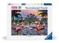 Cover-Bild zum Titel 'Erwachsenenpuzzle 1000 Teile - Pinke Flamingos' von ''