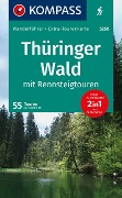 KOMPASS Wanderführer Thüringer Wald mit Rennsteigtouren, 55 Touren mit Extra-Tourenkarte - 