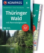 Cover-Bild zum Titel 'KOMPASS Wanderführer Thüringer Wald mit Rennsteigtouren, 55 Touren mit Extra-Tourenkarte' von 'Kay Tschersich'