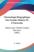 Chronologie Biographique Des Grands-Maitres De L'Universite - A. Aubert