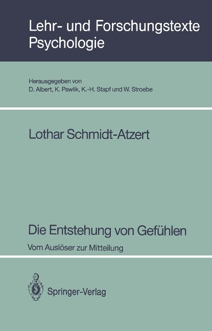 Die Entstehung von Gefühlen - Lothar Schmidt-Atzert