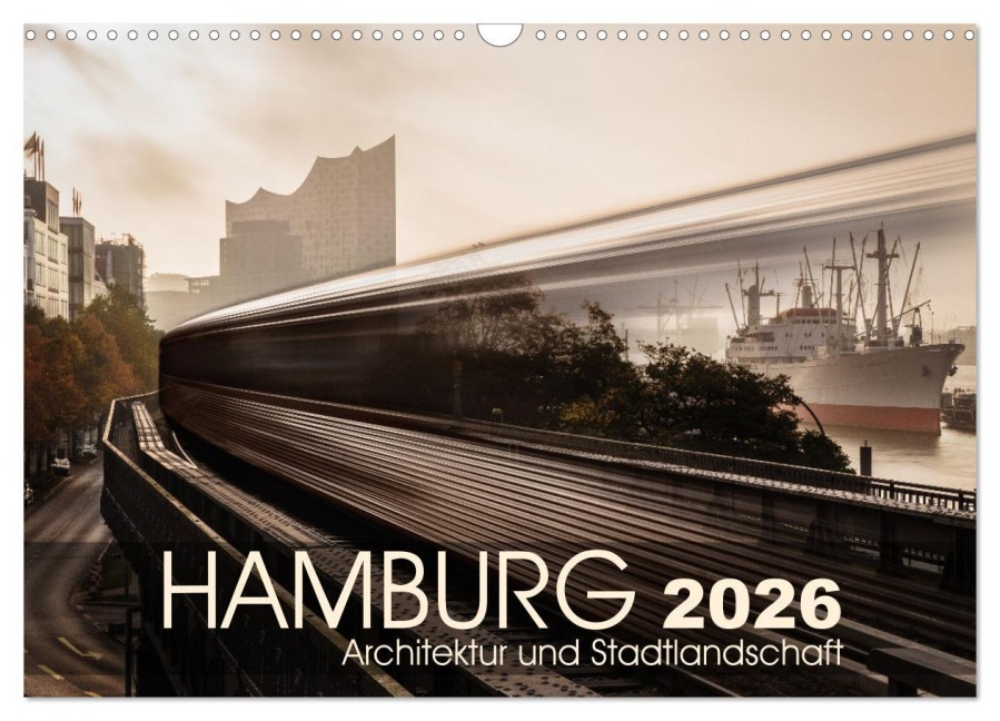 Hamburg Architektur und Stadtlandschaft (Wandkalender 2026 DIN A3 quer), CALVENDO Monatskalender - Kai-Uwe Klauß