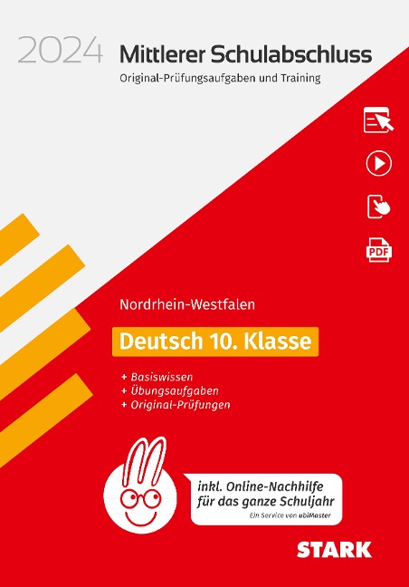 STARK Original-Prüfungen und Training - Mittlerer Schulabschluss 2024 - Deutsch - NRW - inkl. Online-Nachhilfe - 