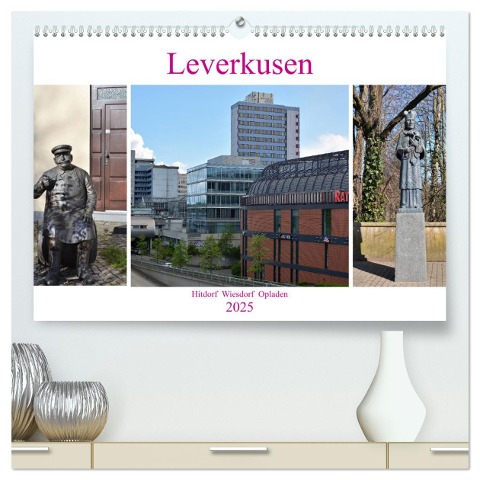 Leverkusen Hitdorf Wiesdorf Opladen (hochwertiger Premium Wandkalender 2025 DIN A2 quer), Kunstdruck in Hochglanz - Renate Grobelny