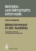Cover-Bild zum Titel 'Bildschirmtext in der Ausbildung' von 'Hans Rudolf Göpfrich'