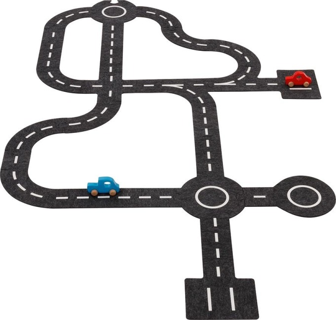 Spielstraße mit 2 Fahrzeugen - 
