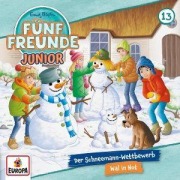Cover-Bild zum Titel 'Folge 13: Der Schneemann-Wettbewerb/Wal in Not' von 'Fünf Freunde Junior'