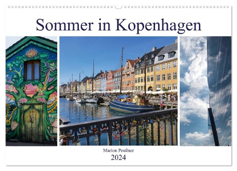 Sommer in Kopenhagen (Wandkalender 2024 DIN A2 quer), CALVENDO Monatskalender - Marion Peußner
