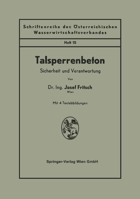 Talsperrenbeton - Josef Fritsch