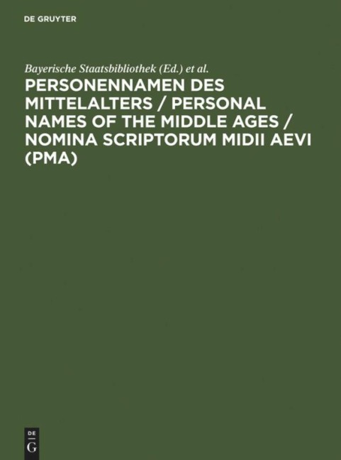 Personennamen des Mittelalters - 