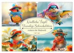 Cover-Bild zum Titel 'Niedliche Vögel! Trendige Schnabelstars erobern die Modewelt (Wandkalender 2026 DIN A3 quer), CALVENDO Monatskalender' von 'Rose Hurley'
