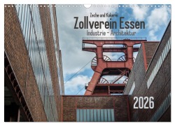 Cover-Bild zum Titel 'Zeche und Kokerei Zollverein Essen: Industrie-Architektur (Wandkalender 2026 DIN A3 quer), CALVENDO Monatskalender' von 'Olaf Herm'