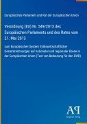 Cover-Bild zum Titel 'Verordnung (EU) Nr. 549/2013 des Europäischen Parlaments und des Rates vom 21. Mai 2013' von 'Europäisches Parlament und Rat der Europäischen Union'