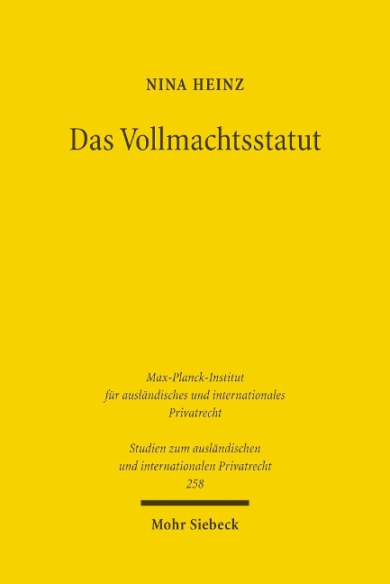 Das Vollmachtsstatut - Nina Heinz