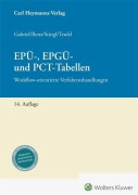 Cover-Bild zum Titel 'EPÜ-, EPGÜ- und PCT-Tabellen' von 'Markus Gabriel, Torben Stingl, Christian Renz, Benjamin Teufel'