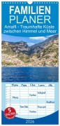 Cover-Bild zum Titel 'Familienplaner 2026 - Amalfi - Traumhafte Küste zwischen Himmel und Meer mit 5 Spalten (Wandkalender, 21 x 45 cm) CALVENDO' von 'Dieter Meyer'