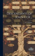 Cover-Bild zum Titel 'Descendants of John Cox ..' von 'C. S. Williams'