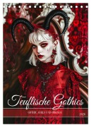 Cover-Bild zum Titel 'Teuflische Gothics - Gothic, Girls und Hörner (Tischkalender 2026 DIN A5 hoch), CALVENDO Monatskalender' von 'Anja Frost'