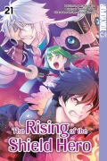 Cover-Bild zum Titel 'The Rising of the Shield Hero 21' von 'Yusagi Aneko, Aiya Kyu, Seira Minami'