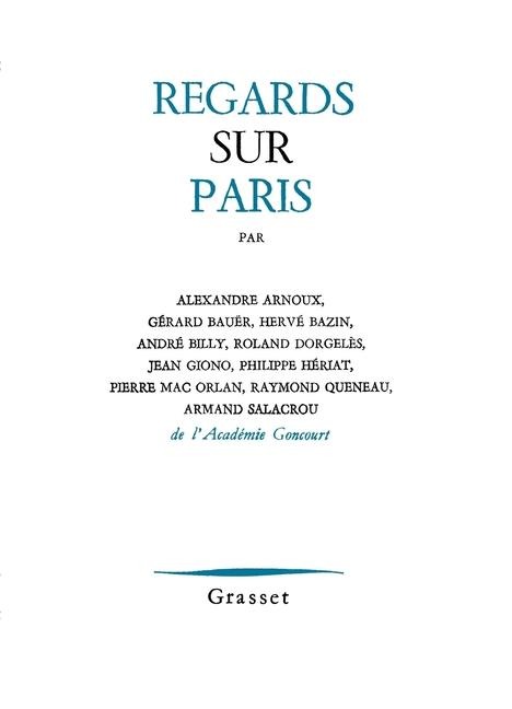 Regards sur Paris - Goncourt