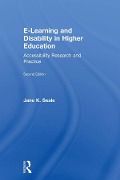 Cover-Bild zum Titel 'E-learning and Disability in Higher Education' von 'Jane Seale'