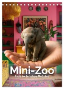 Cover-Bild zum Titel 'Mini-Zoo - Tiere im falschen Maßstab (Tischkalender 2026 DIN A5 hoch), CALVENDO Monatskalender' von 'Renaissance Soul'