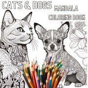Cover-Bild zum Titel 'Cats & Dogs Mandala Coloring Book' von 'Joe Hammoud'