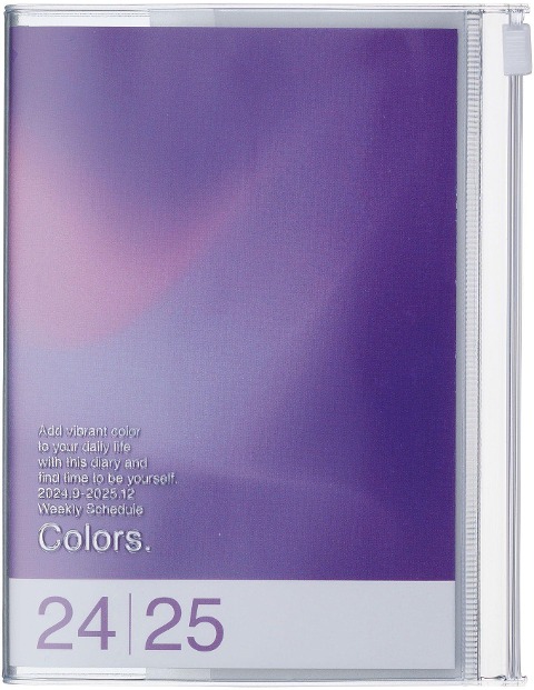 MARK'S 2024/2025 Taschenkalender A6 vertikal, Gradient // Purple - 