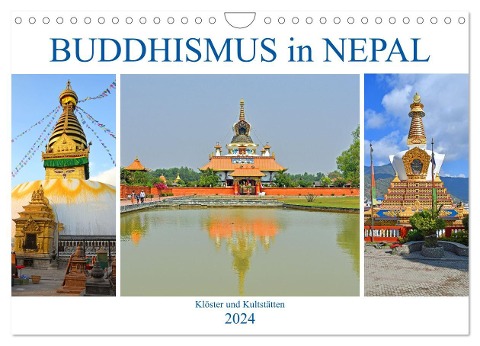 BUDDHISMUS in NEPAL (Wandkalender 2024 DIN A4 quer), CALVENDO Monatskalender - Ulrich Senff