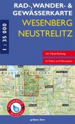 Cover-Bild zum Titel 'Rad-, Wander- und Gewässerkarte Wesenberg, Neustrelitz - Havel von Ratzeburg bis zum Röblinsee' von ''