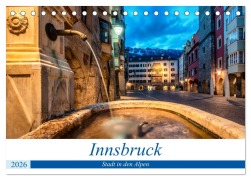 Cover-Bild zum Titel 'Innsbruck - Stadt in den Alpen (Tischkalender 2026 DIN A5 quer), CALVENDO Monatskalender' von 'Danijel Jovanovic'