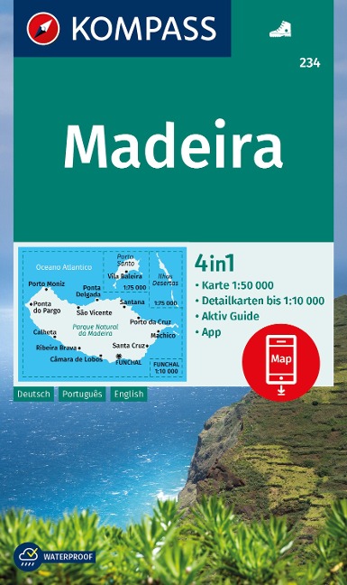 KOMPASS Wanderkarte 234 Madeira 1:50.000 - 