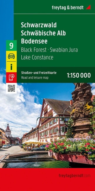 Schwarzwald - Schwäbische Alb - Bodensee, Straßen- und Freizeitkarte 1:150.000, freytag & berndt - 