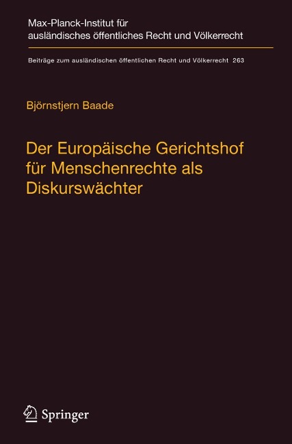 Der Europäische Gerichtshof für Menschenrechte als Diskurswächter - Björnstjern Baade