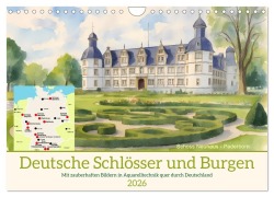 Cover-Bild zum Titel 'Deutsche Schlösser und Burgen (Wandkalender 2026 DIN A4 quer), CALVENDO Monatskalender' von 'Claudia Kleemann'