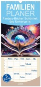 Familienplaner 2026 - Fantasy-Bücher Schönheit des Universums mit 5 Spalten (Wandkalender, 21 x 45 cm) CALVENDO - Dusanka Djeric