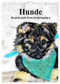 Hunde - Bezaubernde Portraitzeichnungen (Wandkalender 2024 DIN A4 hoch), CALVENDO Monatskalender - PortraitTierART Kerstin Heuser