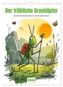 Cover-Bild zum Titel 'Der fröhliche Grashüpfer - bunter Kinderkalender für das Kinderzimmer (Wandkalender 2026 DIN A4 hoch), CALVENDO Monatskalender' von 'Mb Fotografie'