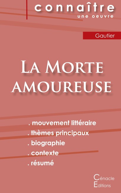 Fiche de lecture La Morte amoureuse de Théophile Gautier (Analyse littéraire de référence et résumé complet) - Théophile Gautier