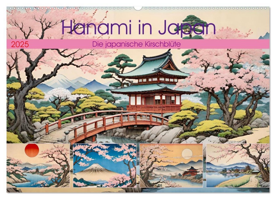 Hanami in Japan (Wandkalender 2025 DIN A2 quer), CALVENDO Monatskalender - Steffani Lehmann