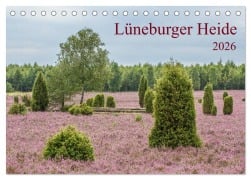 Cover-Bild zum Titel 'Lüneburger Heide (Tischkalender 2026 DIN A5 quer), CALVENDO Monatskalender' von 'Thomas Leonhardy'