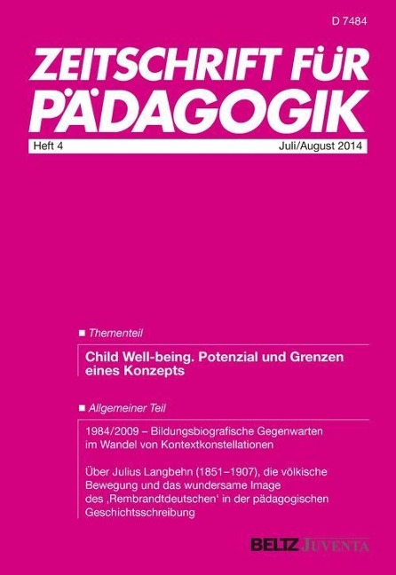 Zeitschrift für Pädagogik 4/2014 - 
