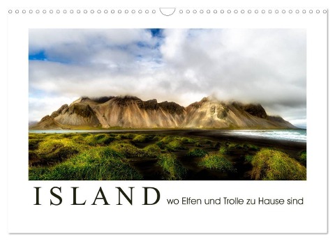 Island wo Elfen und Trolle zuhause sind (Wandkalender 2024 DIN A3 quer), CALVENDO Monatskalender - Dirk Sulima